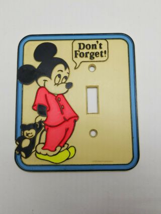 Vintage Walt Disney Mickey Mouse Light Switch Cover Switchplate Don 