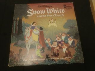 Vintage Walt Disney Vinyl Record Snow White Seven 7 Dwarfs Soundtrack Cond