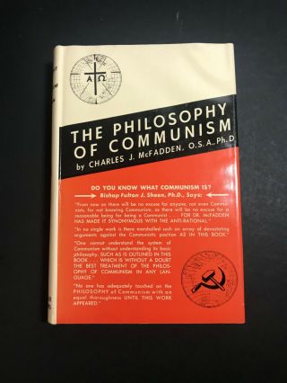 The Philosophy Of Communism,  By Charles J.  Mcfadden - 1939 - Vtg,  H/c Book W/dj