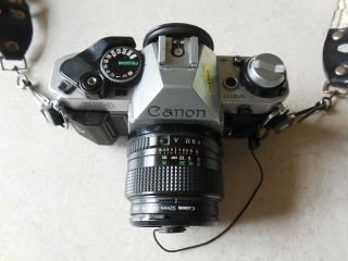 Vintage 35mm Canon Ae - 1 With Accessories