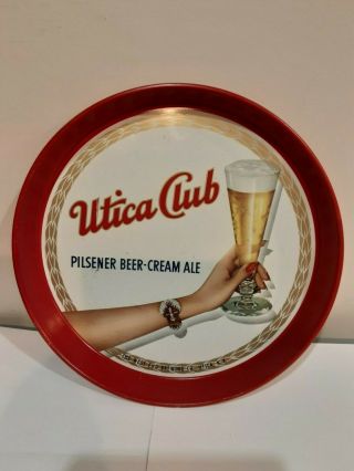 The West End Brewing Co.  Utica Club Pilsner Beer Cream Ale Metal 12 " Beer Tray