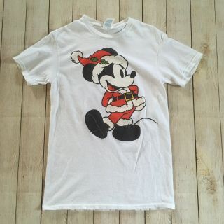 90s Vintage Disney Mickey Mouse Santa T - Shirt Women 