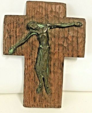 Vintage Crucifix Cross Mid Century Jesus Being Taken From The Cross