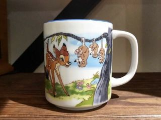Vintage Bambi Porcelain 10 Oz.  Coffee Cup Mug Disneyland Walt Disney World Japan