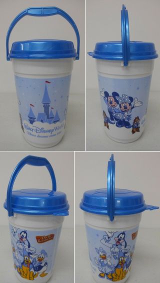 2006 Disney World Popcorn Bucket Where Dreams Come True Castle Chip Dale Mickey,