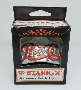 Nib Pepsi Cola Starr X Stationary Wall Mount Bottle Cap Opener