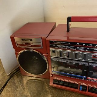 Fisher PH - W405 Vintage Boombox - Red - - Cassette 2