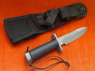 ROBERT PARRISH SUNFISH HOLLOW HANDLE SURVIVAL KNIFE / 1987 / ORIG CORDURA SHEATH 3