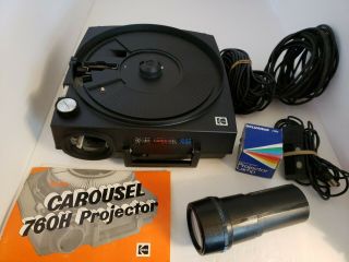 Vintage Kodak Auto - Focus 760h Carousel Slide Projector W/accessories