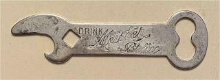 1910s Peter Hand Brewery Drink Meister Brau Chicago Key Bottle Opener B - 19 - 259