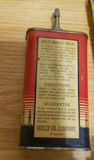 Vintage Skelly Oilsall Oil Can 4 oz Empty 2
