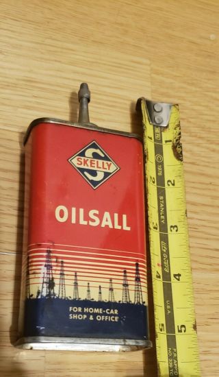 Vintage Skelly Oilsall Oil Can 4 oz Empty 3