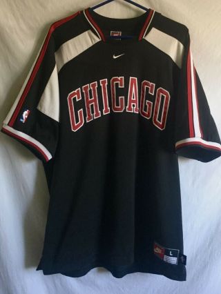 Vintage 90’s Nike Chicago Bulls Shooting Shirt Size Large Nba Basketball