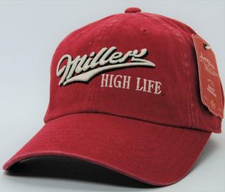 Miller High Life Red Hat American Needle Licensed Baseball Cap (nr)
