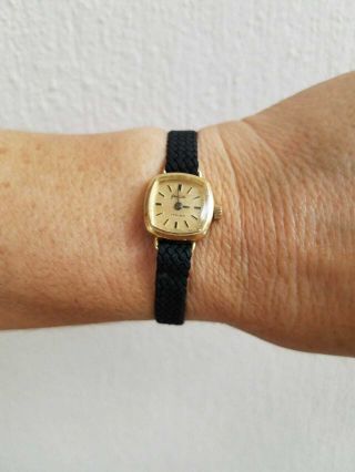 Vintage GUB Glashutte 17 Rubis Gold Plaqued 14k Germany Made Mechanical Watch 3