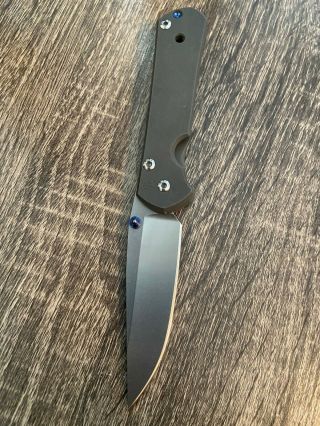 Chris Reeve Knives Small Sebenza 21 Drop Point S35vn Plain Titanium