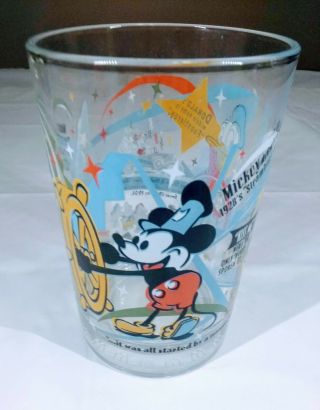Mcdonalds Disney Drinking Glass Cup Tumbler 100 Years Of Magic Mickey Mouse