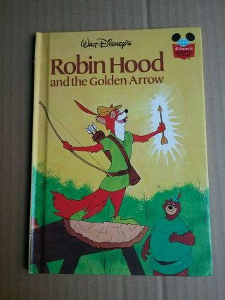Vintage 1978 Robin Hood And The Golden Arrow Book By Walt Disney