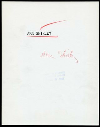 ANN SHIRLEY w BARE MIDRIFF Vintage 1943 LEGGY CHEESECAKE PIN - UP Photo 2