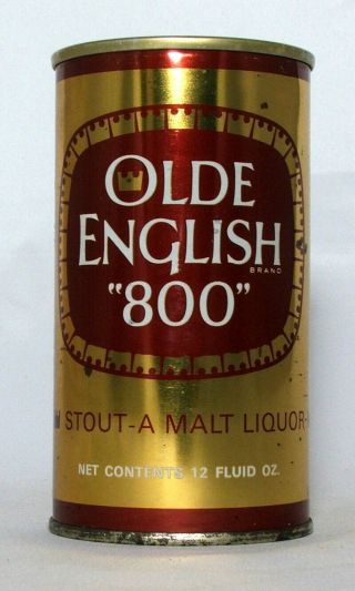 Olde English " 800 " Stout - A Malt Liquor 12 Oz.  Pull Top Beer Can - Portland,  Or.