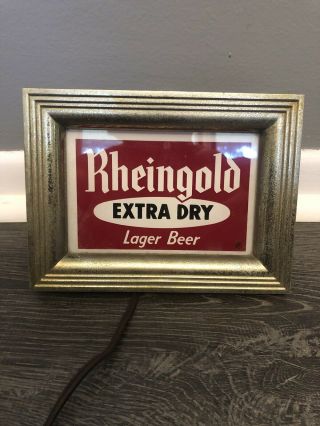 Rheingold Extra Dry Lager Beer Lighted Cash Register Topper Sign 2