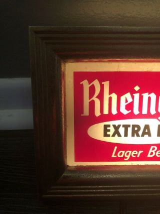 Rheingold Extra Dry Lager Beer Lighted Cash Register Topper Sign 3