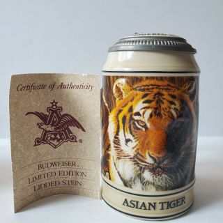 Budweiser Asian Tiger Stein Endangered Species Collector 
