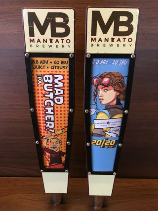(2) Mankato Brewery Tap Beer Tower Bar Tap Keg Faucet Handles