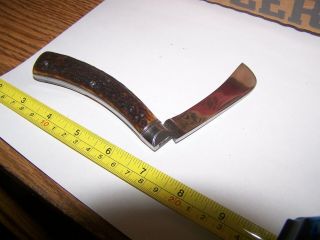 Vintage Pocket Knife Stag Scales Joseph Rodgers No6 Sheffield 1837 - 1901 Hawkbill