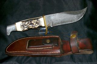 Schrade Walden 171uh Prototype Knife Big Pro Hunter 13106 Circa - 1970 W/sheath