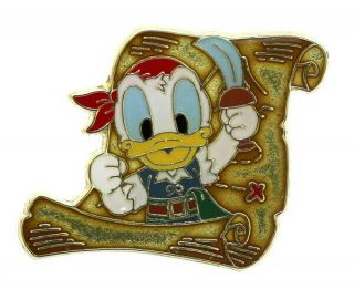 Disney Tokyo Game Prize Pirate Treasure Map Donald Duck Pin