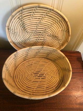 Charleston Sc Vintage Oval Woven Sweetgrass Basket With Lid