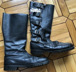 Vintage 1986 Frank Thomas Motorcycle Boots 10 1/2 Made In England