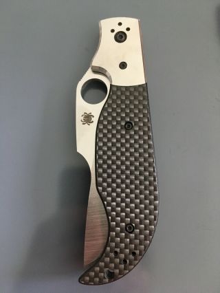 Spyderco C147CFP Ed Schempp Navaja Folding Pocket Knife Carbon Fiber Rare Ticker 2