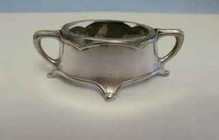 Czechoslovakian Empire Continental 800 Solid Silver And Glass Salt Dish