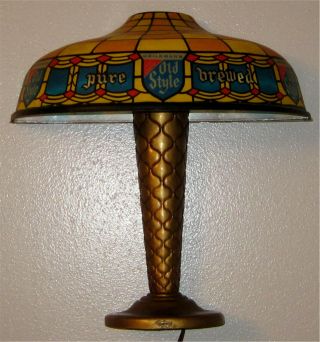 Old Style Lamp Sconce Lighted Beer Sign - G Heileman Brewing,  Lacrosse,  Wi