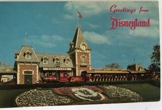 Disneyland Vintage Postcard 1960’s Entrance
