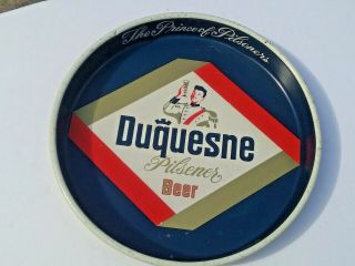Vintage 13 " Duquesne Pilsener Beer Metal Serving Tray The Prince Of Pilsener