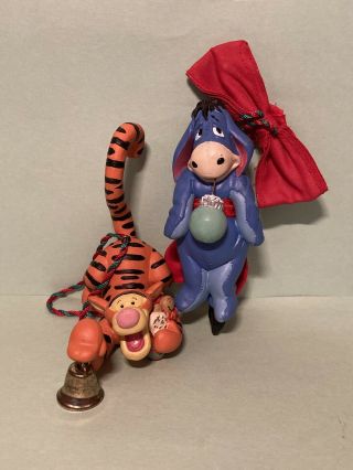 Set Of 2,  Disney Store Christmas At Our House (tigger & Eeyore) Ornament 1995