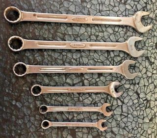 Vintage Set Of 6 Bonney Tools Combination Wrenches 1/2 " Through 1 " Usa Made