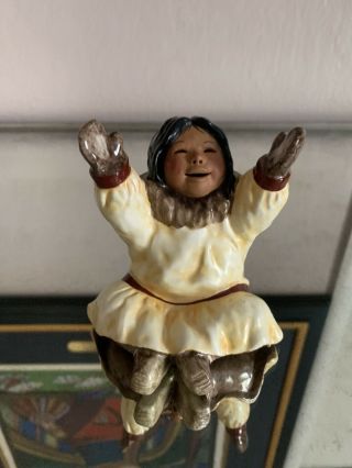Vintage 1991 C.  Alan Johnson " Nellie " Alaskan Eskimo Child Girl Figurine Aq113