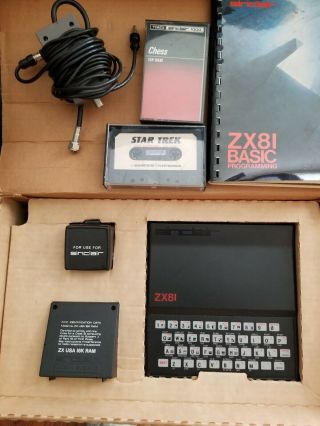 Vintage Sinclair Zx81 Computer 16k Ram Ac Adapter Switch Forms 1980s
