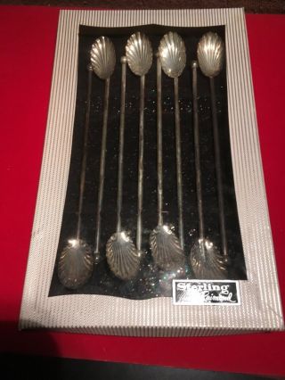 Raimond Silver Plate Spoon Sippers - Set Of 8 (vintage)