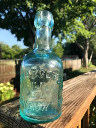 1870s G P Harvey Xx Porter & Ale Newport R - I Early Pre Pro Squat Blob Bottle