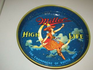 Miller High Life Beer Girl On The Moon Beer Tray