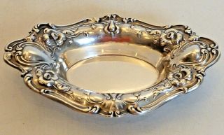 Floral Art Nouveau Sterling Silver Small Vanity / Sweets Dish,  Reed & Barton