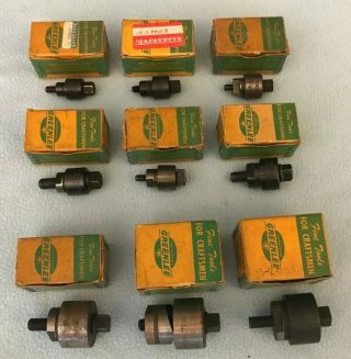 Nine Vintage Greenlee Radio Chassis Punches 730