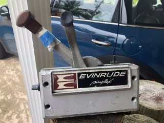 Vintage Johnson Evinrude Simplex 2 Handle Outboard Motor Controls Control Box