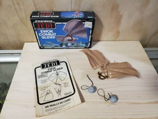 Vintage Star Wars Rotj Ewok Combat Glider And Instructions