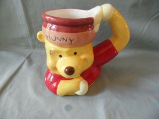 Disney Store Large Winnie The Pooh Ceramic 3 - D Coffee Mug Cup